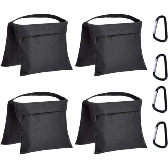 Basics Photographic Empty Sandbag for Light Stands, 4-Pack, Black - Picture 15 of 16